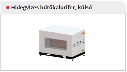 HELIOS AIR1-KR KW RH 1500 R: Hidegvizes hűtőkalorifer AIR1 RH 1500-hoz, jobbos