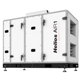   HELIOS AIR1 RH 1500/SO: Hővisszanyerős központi szellőző, EC motorral, rotációs szorpciós hőcserélővel, álló kivitel, ~3 fázis, 400 V