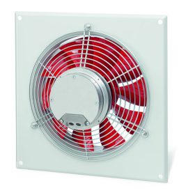   HELIOS HQW EC 250 A: Axiálventilátor, védőráccsal, négyszög lemezen, ~1, 230V, EC-kivitel