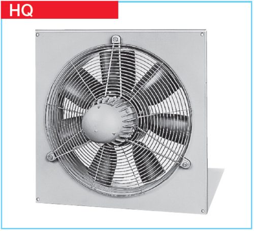 HELIOS HQW 710/6: Axiálventilátor, védőráccsal, négyszög lemezen, ~1, 230V