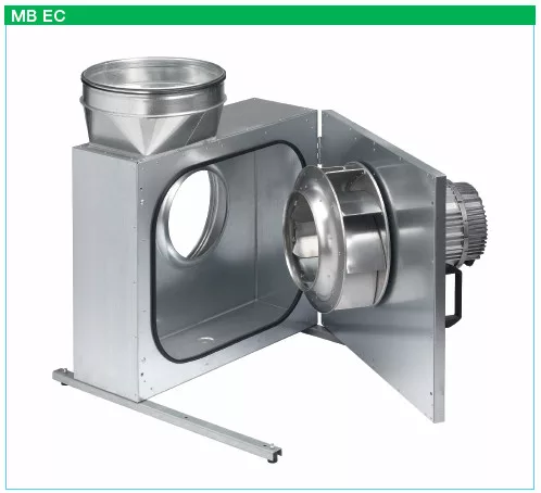HELIOS MBD EC 400 B: MegaBox radiális ventilátor, EC kivitel, ~3, 400V, 120°C-ig hőálló