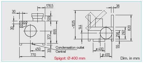 HELIOS MBD EC 400 B: MegaBox radiális ventilátor, EC kivitel, ~3, 400V, 120°C-ig hőálló