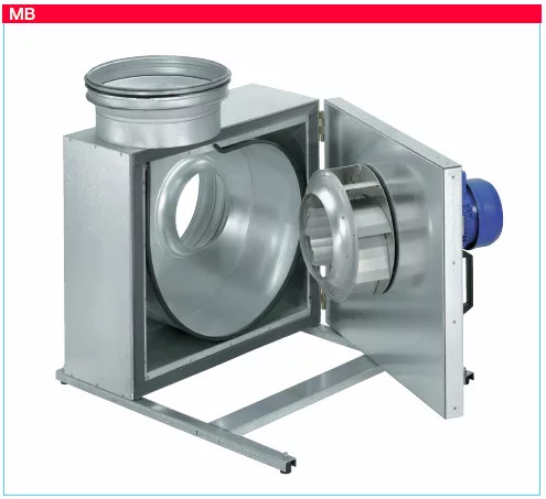 HELIOS MBD 355/2/2: MegaBox radiális ventilátor, ~3, 400V, 100°C-ig hőálló, NÁ400-as csatlakozással, thermokontakt kivezetéssel
