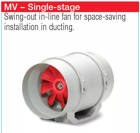 HELIOS MV 200: MultiVent csőventilátor, ~1, 230V, kétfordulatú