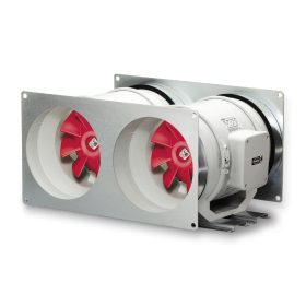   HELIOS MVP 100 B: Párhuzamos kapcsolású MultiVent csőventilátor, ~1, 230V, kétfordulatú