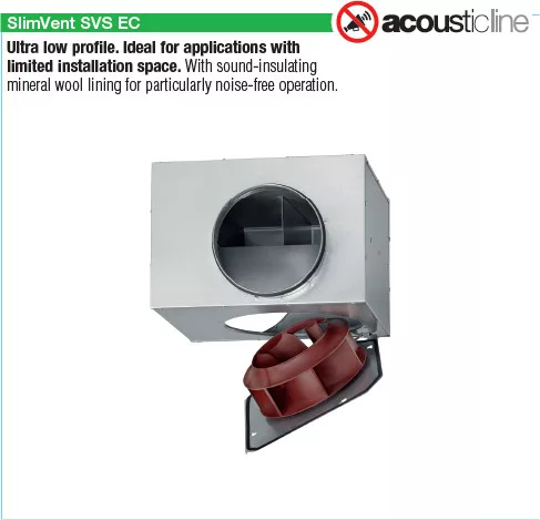 HELIOS SVS EC 315 B: SlimVent radiális csőventilátor, EC-kivitel, ~1, 230V
