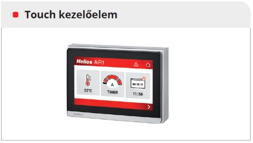 HELIOS AIR1-BE TOUCH: Vezérlőelem AIR1-hoz