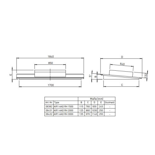 HELIOS AIR1-AAD RH 3000: Esővédő sapka AIR1 RH 3000 készülékhez