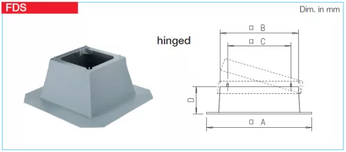 HELIOS FDS 710: Lábazat tetőventilátorhoz
