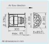 HELIOS VARD 315/2/2: RADAX  félaxiális csőventilátor, ~3, 400V, Y/∆ kapcsolás