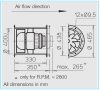 HELIOS VARW 400/4: RADAX  félaxiális csőventilátor, ~1, 230V