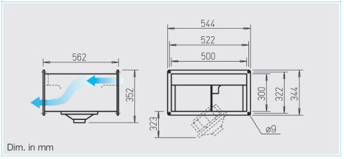 HELIOS KVD 250/4/50/30 EX: Radiális csatornaventilátor, ~3 fázis, 400V, robbanásbiztos