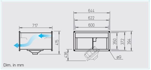 HELIOS KVD 315/4/60/35 EX: Radiális csatornaventilátor, ~3 fázis, 400V, robbanásbiztos