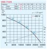 HELIOS VDD 710/6: Radiális tetőventilátor függőleges kifúvással, ~3, 400V, Kaltleiter kivezetéssel