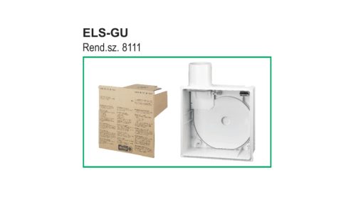 HELIOS ELS-GU: Falbasüllyesztett ventilátorház, légtömör visszacsapószeleppel