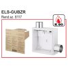 HELIOS ELS-GUBZR: Falbasüllyesztett K90 tűzvédelmi ventilátorház, légtömör (fém) visszacsapószeleppel, felső kifúvás, jobboldali csonk