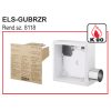 HELIOS ELS-GUBRZR: Falbasüllyesztett K90 tűzvédelmi ventilátorház, légtömör (fém) visszacsapószeleppel, hátsó kifúvás, jobboldali csonk