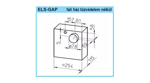 HELIOS ELS-GAP: Falonkívüli ventilátorház, légtömör visszacsapószeleppel, hátsó kifúvás