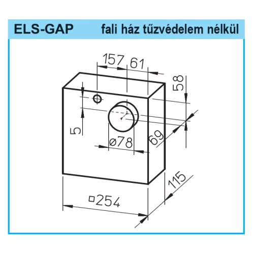 HELIOS ELS-GAP: Falonkívüli ventilátorház, légtömör visszacsapószeleppel, hátsó kifúvás