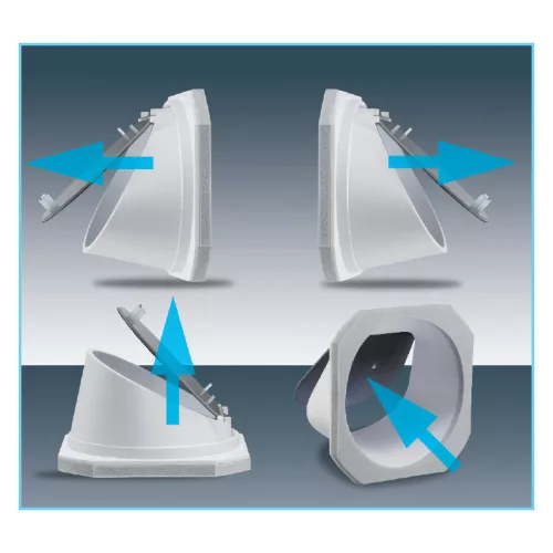 HELIOS ELS-VNC 60: Ventilátor egység, formatervezett fehér előlappal, mosható szűrővel, elpiszkolódásjelzővel, 60 m3/h, késleltető/ütemadó relés