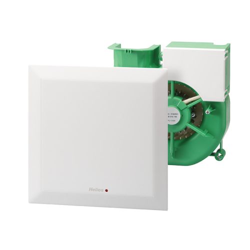 HELIOS ELS-VF 60/35: Ventilátor egység, formatervezett fehér előlappal, mosható szűrővel, elpiszkolódásjelzővel, 60/35 m3/h, páratartalom érzékelős