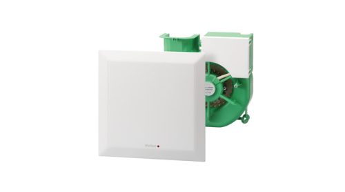 HELIOS ELS-VF 100/60/35: Ventilátor egység, formatervezett fehér előlappal, mosható szűrővel, elpiszkolódásjelzővel, 100/60/35 m3/h, páratartalom érzékelős