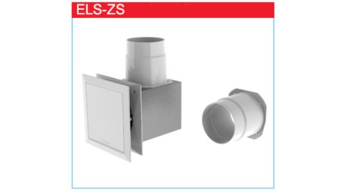 HELIOS ELS-ZS: Második helyiség csatlakozó készlet ELS-hez, fehér, szűrővel ellátott ráccsal, oldalcsatlakozóval