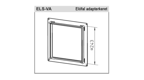 HELIOS ELS-VA: Előfalas adapterkeret ELS-hez