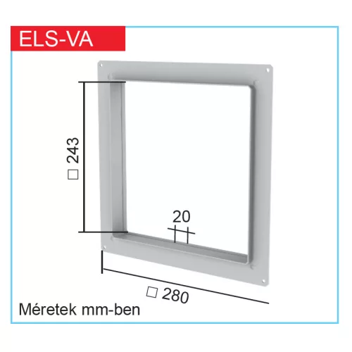 HELIOS ELS-VA: Előfalas adapterkeret ELS-hez