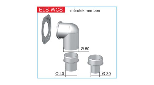 HELIOS ELS-WCS: WC-csatlakozó készlet ELS-hez, 1db NÁ50-es könyök, 1db NÁ40-es és 1db NÁ30-as csatlakozóval