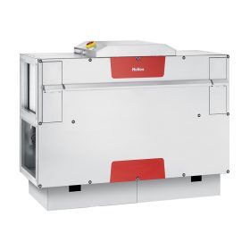   HELIOS KWL EC 1200 S PRO WW: Hővisszanyerős központi szellőző, kezelőelemmel, EC motor, álló kivitel, Bypass, melegvizes utófűtővel, ~3 fázis, 400V