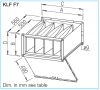 HELIOS KLF 40/20 F7: Táskás szűrőbox, légcsatornába, F7