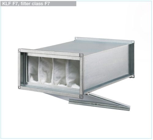 HELIOS KLF 100/50 F7: Táskás szűrőbox, légcsatornába, F7