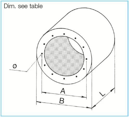 HELIOS RSD 450/400: Csőhangcsillapító, L=400 mm