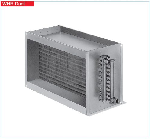 HELIOS WHR 2/50/25-30: Melegvizes fűtőkalorifer légcsatornába, kétsoros