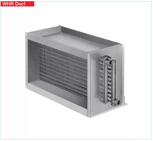 HELIOS WHR 4/70/40: Melegvizes fűtőkalorifer légcsatornába, négysoros