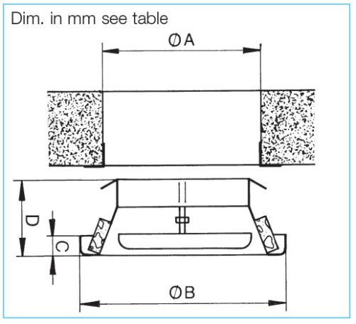 HELIOS MTVA 100: Fém tányérszelep elszívásra, fehér