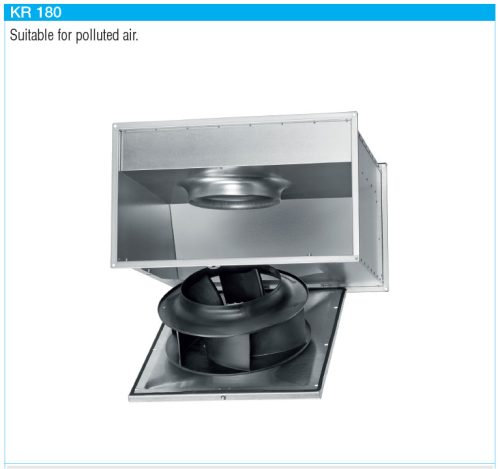 HELIOS KRW 225/2/40/20: Radiális csatornaventilátor, ~1 fázis, 230V, beépített thermokontakttal