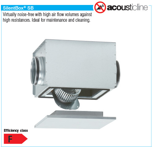 HELIOS SB 125 C: SilentBox hangcsillapított radiálventilátor, ~1, 230V