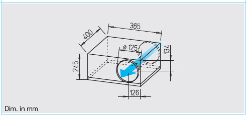 HELIOS SB 125 C: SilentBox hangcsillapított radiálventilátor, ~1, 230V