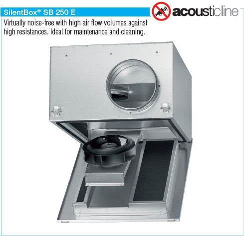 HELIOS SB 250 E: SilentBox hangcsillapított radiálventilátor, ~1, 230V