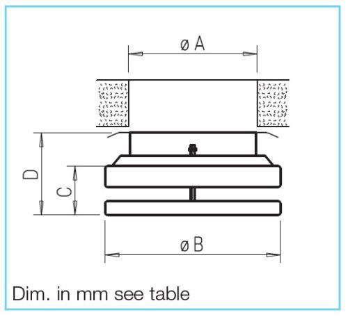 HELIOS MTVZ 100: Fém tányérszelep befúvásra, fehér