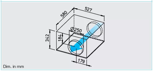 HELIOS SB EC 250: SilentBox hangcsillapított radiálventilátor, EC-kivitel, ~1, 230V