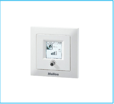 HELIOS KWL EC 60 PRO FF: EcoVent hővisszanyerős szellőző, EC motor, faláttörésbe, ~1 fázis, 230V, páratartalom vezérléssel, 1db KWL-BCU kezelőegységgel