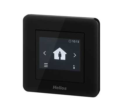 HELIOS KWL-BE Touch BL: Kezelőegység KWL készülékekhez, érintőképernyős kijelzővel, fekete, easyControls 3.0