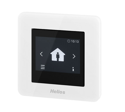 HELIOS KWL-BE Touch WH: Kezelőegység KWL készülékekhez, érintőképernyős kijelzővel, fehér, easyControls 3.0