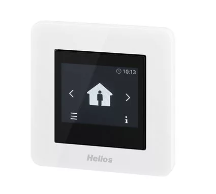 HELIOS KWL 500 W ET L: Hővisszanyerős központi szellőző, easyControls 3.0 szabályzás, EC motor, fali kivitel, Bypass, enthalpia hőcserélő, baloldali frisslev.csonk