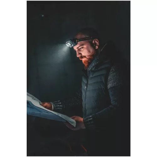 LED-es homloklámpa akkuval HF8R-WORK