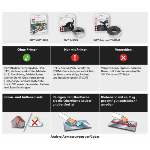 3M DUAL-LOCK™ tépőzáras szalag SJ354D