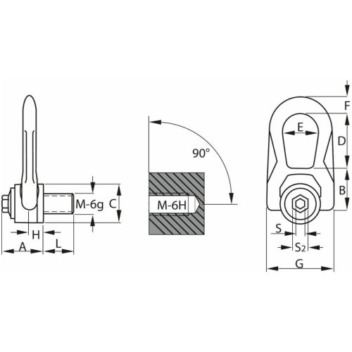 Codipro Központosító rögzítőszem DSR M27X3